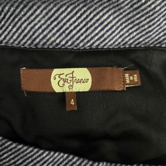 Eva Franco Anthropologie Fluttering Stripe Tweed Ruffle Skirt Size 4 - Picture 4 of 6